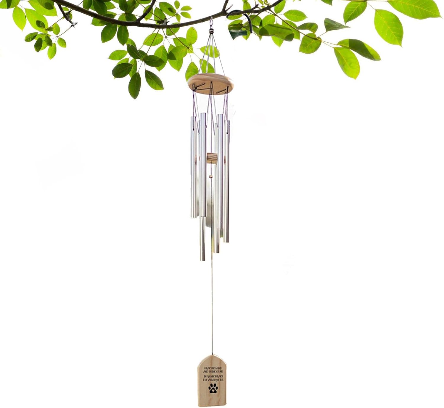 メタルポープリントウィンドチャイム - 豊かな音の猫犬記念ギフト | 屋内屋外装飾用メタルガーデンペンダント Qwrt