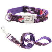 犬の首輪 迷子札付き 犬首輪 お洒落 名前入れ 彫刻 可能 犬用トレーニング首輪 小型犬・中型犬・大型犬用 首輪 サイズ調節可能 ペット用品 リード付き 犬の首輪 フワフワ素材 超軽量 通気クッション かわいい