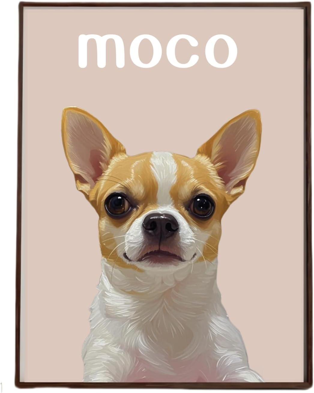 ペット肖像画 油絵風 ペットキャンバス カスタムアート フレーム付き 犬 猫 写真から作成 記念ギフト・誕生日・家族インテリアに最適