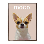 ペット肖像画 油絵風 ペットキャンバス カスタムアート フレーム付き 犬 猫 写真から作成 記念ギフト・誕生日・家族インテリアに最適