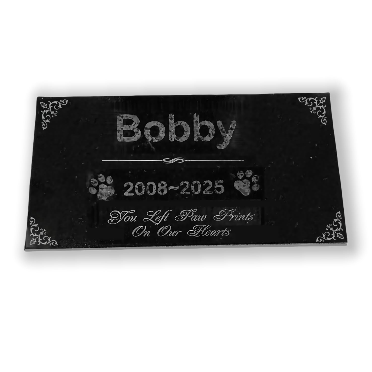 ペット墓石 御影石 犬 猫 家族 ペット形見 お墓石 無料彫刻 黒御影石 名入れ メモリアルストーン 小型 屋内 屋外 メッセージ変更可能 供養碑