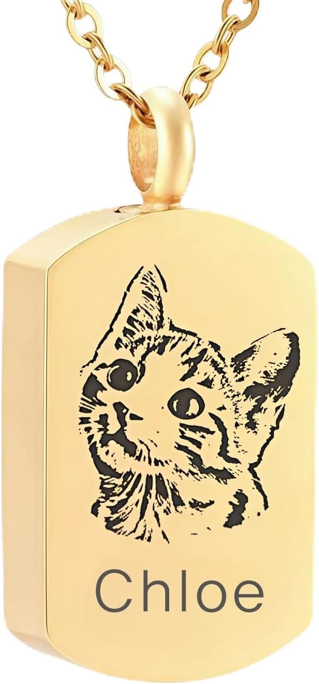 [snuggle snout] 遺骨ペンダント 写真刻印 両面 選べる イニシャル・名前 名入れ 3行刻印手元供養 6点セット Oリング付 アジャスター付 遺骨 ネックレス 遺骨 アクセサリー 分骨 骨壺 メモリアルジュエリーステンレス