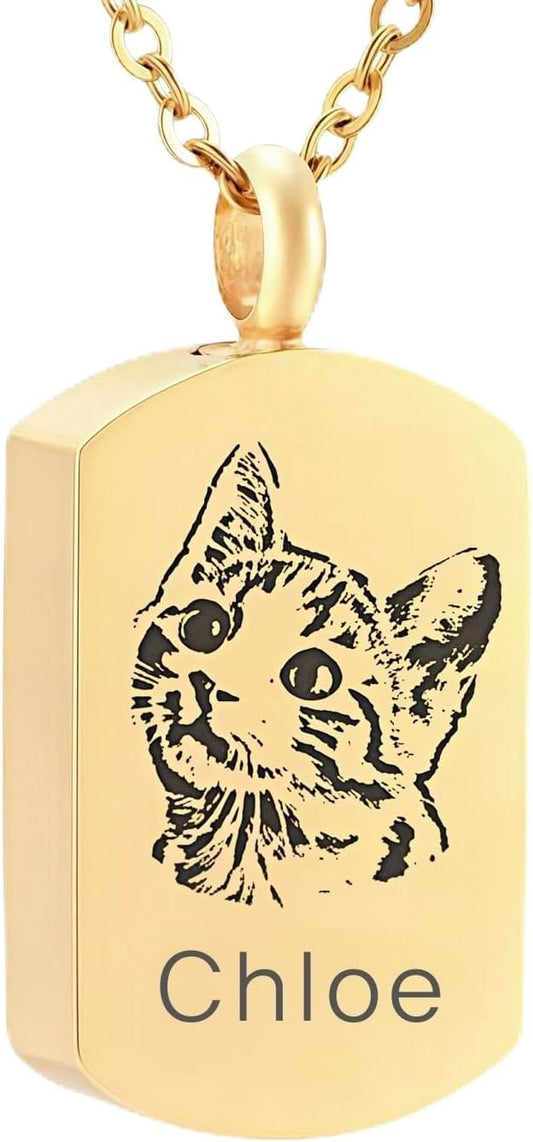 [snuggle snout] 遺骨ペンダント 写真刻印 両面 選べる イニシャル・名前 名入れ 3行刻印手元供養 6点セット Oリング付 アジャスター付 遺骨 ネックレス 遺骨 アクセサリー 分骨 骨壺 メモリアルジュエリーステンレス