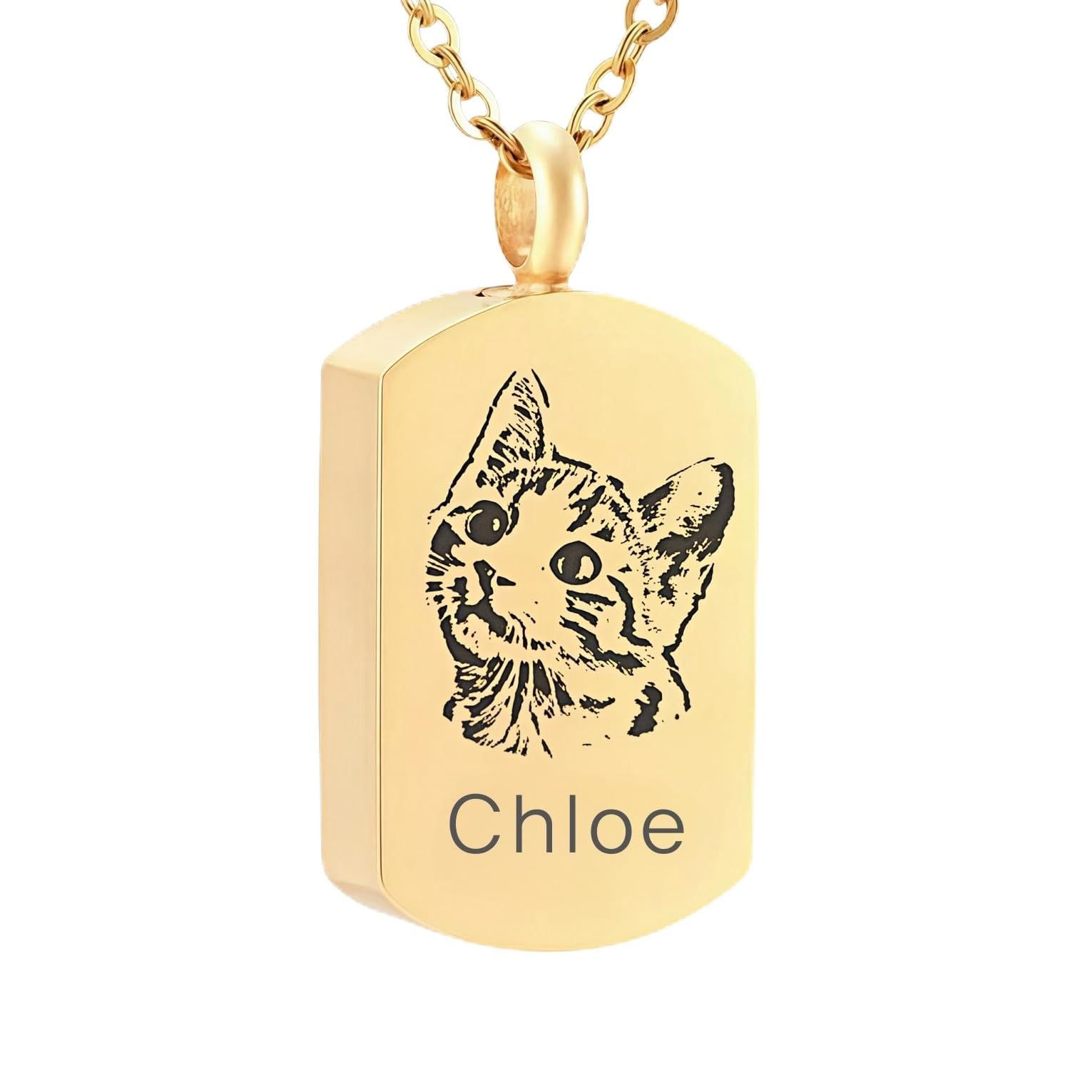 [snuggle snout] 遺骨ペンダント 写真刻印 両面 選べる イニシャル・名前 名入れ 3行刻印手元供養 6点セット Oリング付 アジャスター付 遺骨 ネックレス 遺骨 アクセサリー 分骨 骨壺 メモリアルジュエリーステンレス