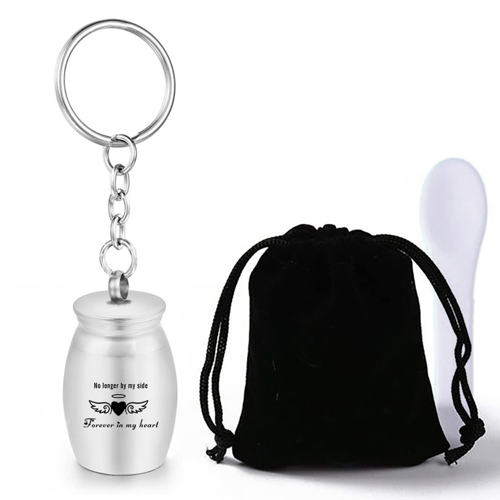 Refoiner 遺骨 キーホルダー遺骨入れ ミニ骨壷2点セットペット 骨壺分骨用 骨壺 ミニ手元供養遺骨 アクセサリー ペット メモリアルペンダント 仏具用品 漏斗 ミニ付ステンレス製キーホルダー 小物入れ遺骨カプセル 犬猫用メモリアル用品 ペット用品(ゴールド＋ローズゴールド)