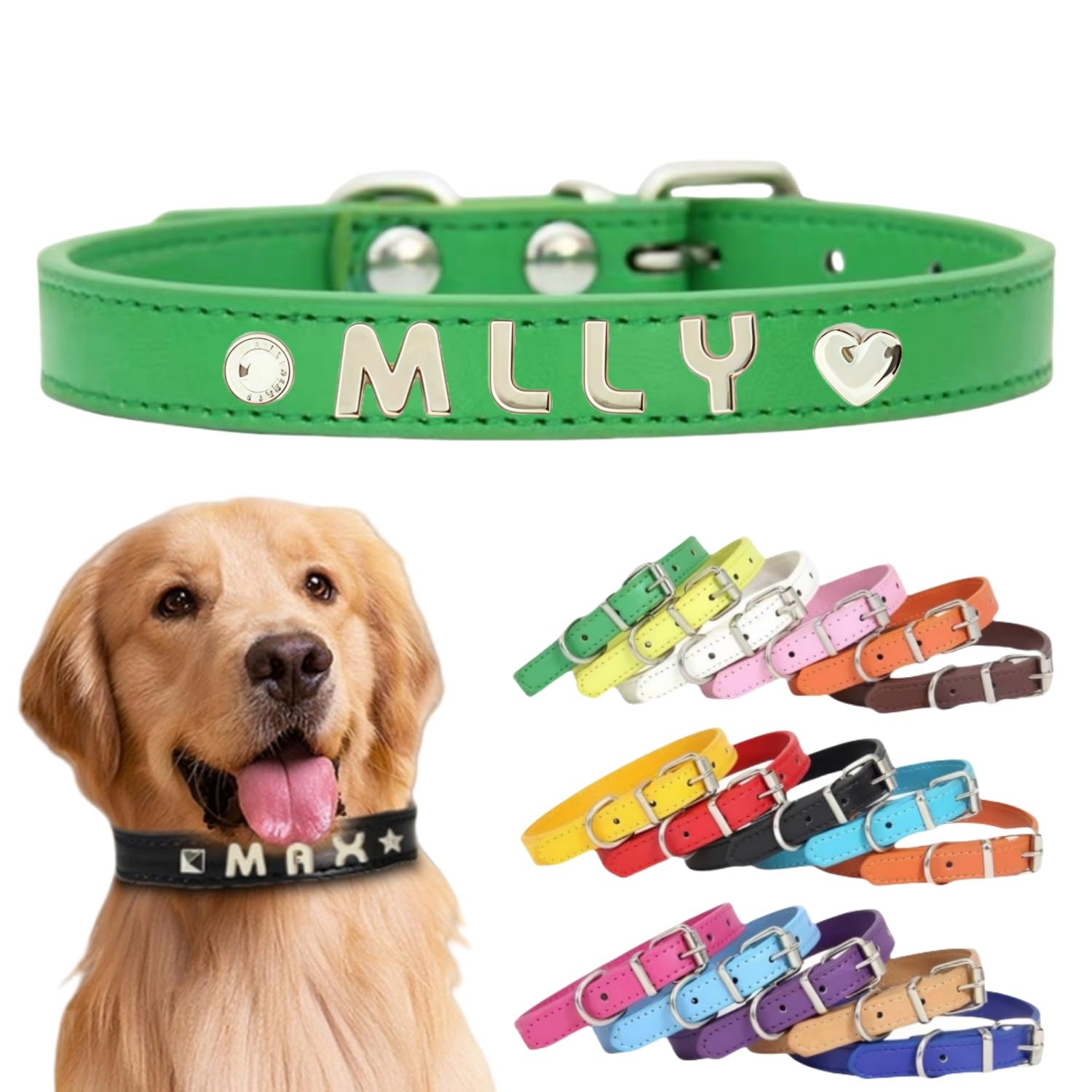 犬首輪 迷子札 名入れ刻印無料 犬用訓練首輪 小型・中型・大型犬対応 サイズ調節可能 革 レザー彫刻 超軽量 通気パッド おしゃれ かわいい ペット用品 ハーネス