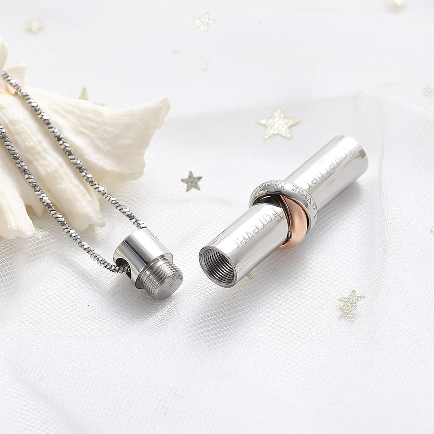 ペット 遺骨 カプセル ペンダント メモリアル キーホルダー ロケット 骨入れ 携帯型 ガラス瓶 遺骨入れネックレス ネックレス アクセサリー 犬 猫 手元供養