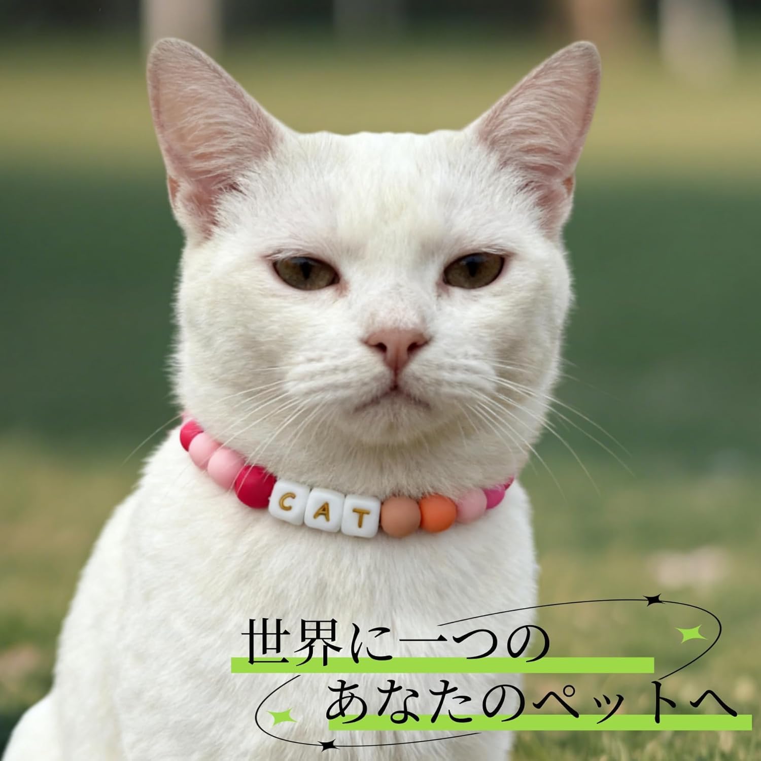 オーダーメイド 犬 首輪 ペットネックレス 名前入りチャーム ビーズ 迷子札 小型、中型、大型犬用首輪 猫 うさぎにも対応 調節可能 レザーバックル おしゃれ ギフト