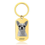 迷子札 ペット用 軽量 カスタムオーダー 犬 猫 肖像刻印 かわいいシンボル IDタグ 迷子防止 両面名札 キーホルダー付き プレゼント 首輪アクセサリー ステンレス製