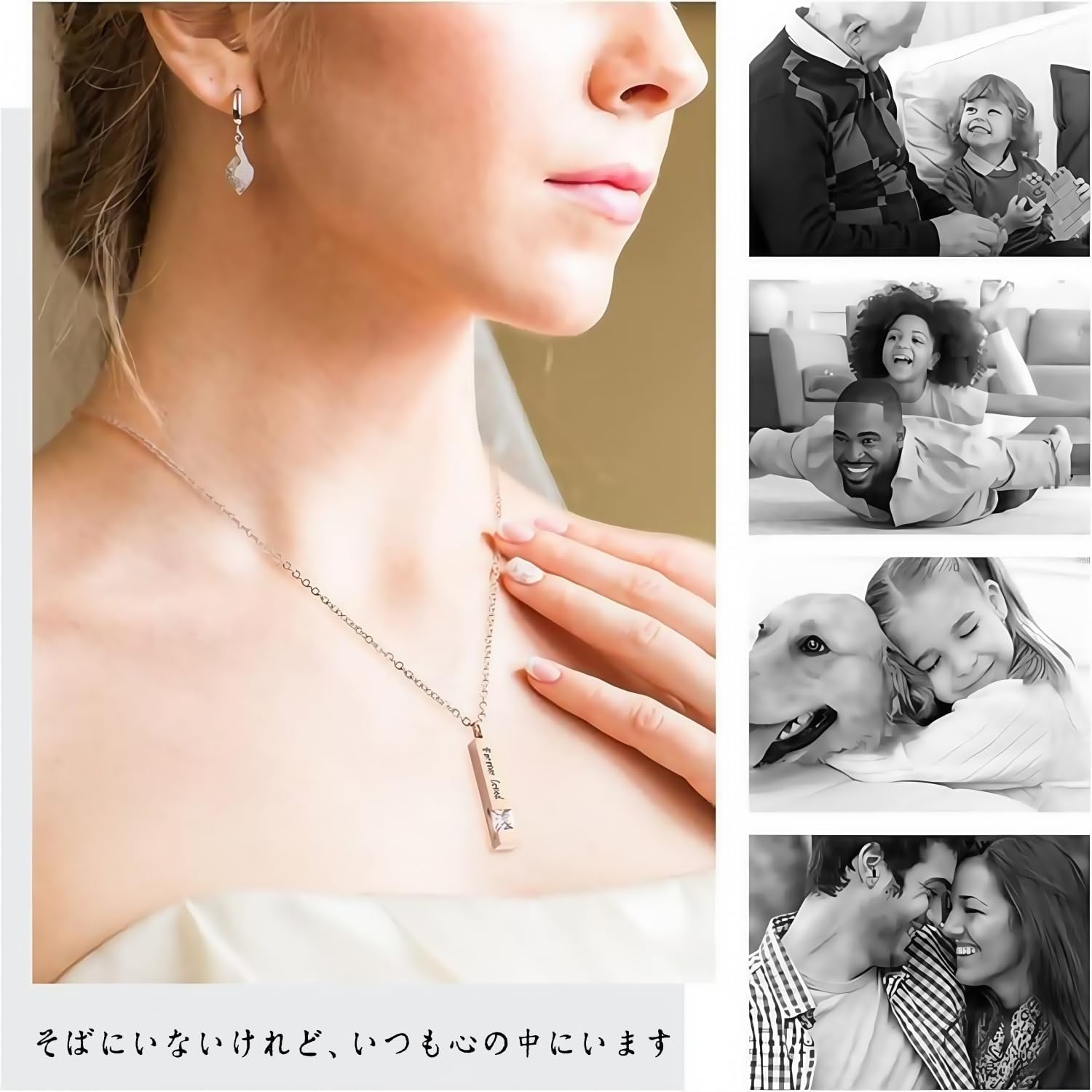 [snuggle snout] 遺骨ペンダント 刻印 ステンレス製 防水 ペットロス 遺骨カプセル 手元供養 メモリアル 遺骨アクセサリー ペット骨入れ 分骨 遺骨入れネックレス 記念ジュエリー