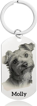 迷子札 ペット用 軽量 カスタムオーダー 犬 猫 肖像刻印 かわいいシンボル IDタグ 迷子防止 両面名札 キーホルダー付き プレゼント 首輪アクセサリー ステンレス製