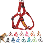 ハーネス 名入れ 迷子防止 無料刺繍サービス 犬 猫 胴輪 名前 電話番号 調節可能 喉に優しい ソフト超軽量 通気性良好 ナイロン製 抜けない 訓練 犬用ハーネス 柴犬 トイプードル 小型犬 中型犬 大型犬 13色