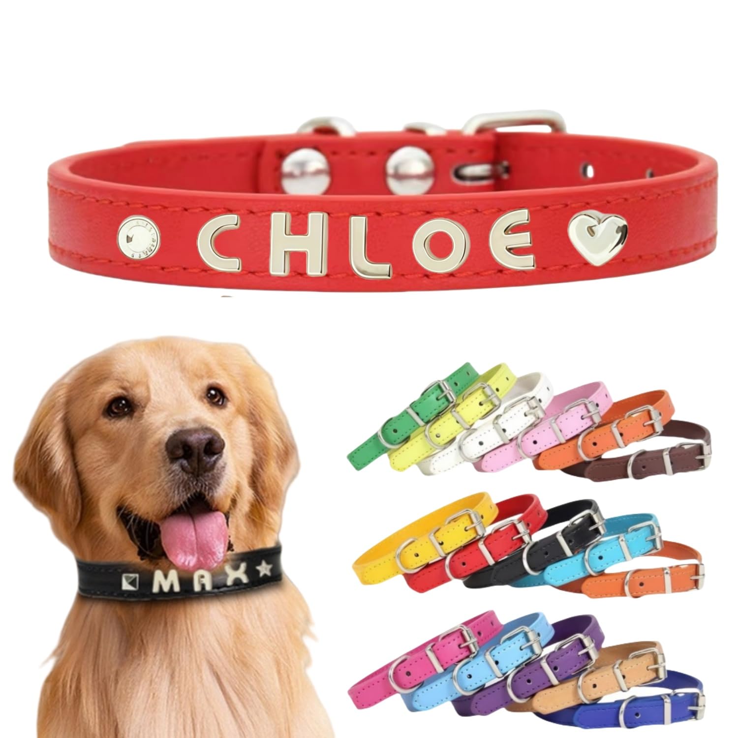 犬首輪 迷子札 名入れ刻印無料 犬用訓練首輪 小型・中型・大型犬対応 サイズ調節可能 革 レザー彫刻 超軽量 通気パッド おしゃれ かわいい ペット用品 ハーネス