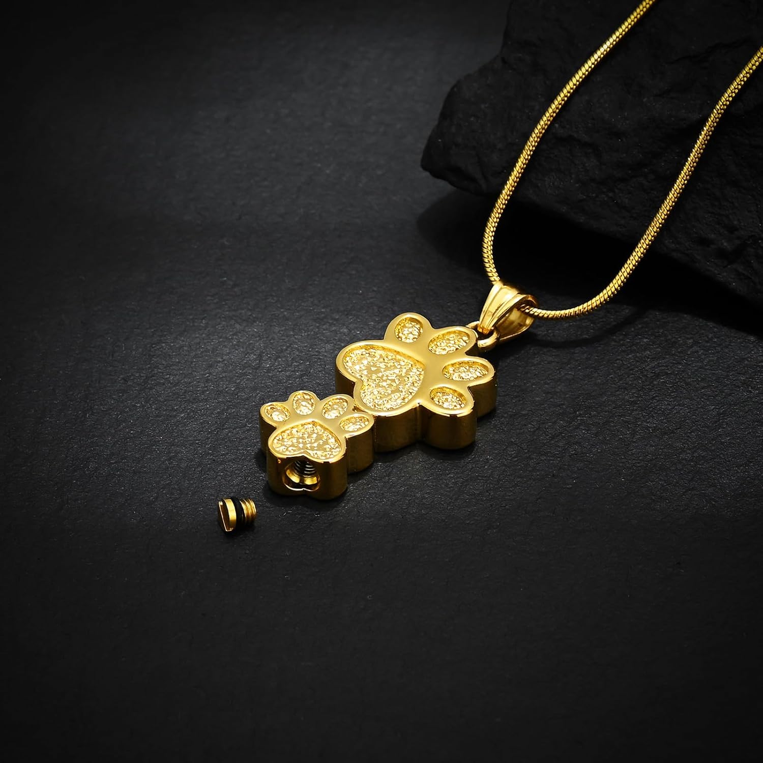 遺灰のための骨壷のネックレス 犬のペットの灰のネックレス 肉球の記念の灰 記念品 火葬の宝石類 女性犬および猫愛好家のためのギフト