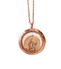 [snuggle snout] 遺毛ペンダント 肖像記念ジュエリー 手元供養 ペット 名入れ 両面刻印 オーダーメイド 歯 爪 遺骨 保管 回転式 ステンレス製 犬 猫 円形 金 銀 ローズゴールド 永久保存 贈り物 ギフト プレゼント