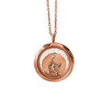 [snuggle snout] 遺毛ペンダント 肖像記念ジュエリー 手元供養 ペット 名入れ 両面刻印 オーダーメイド 歯 爪 遺骨 保管 回転式 ステンレス製 犬 猫 円形 金 銀 ローズゴールド 永久保存 贈り物 ギフト プレゼント