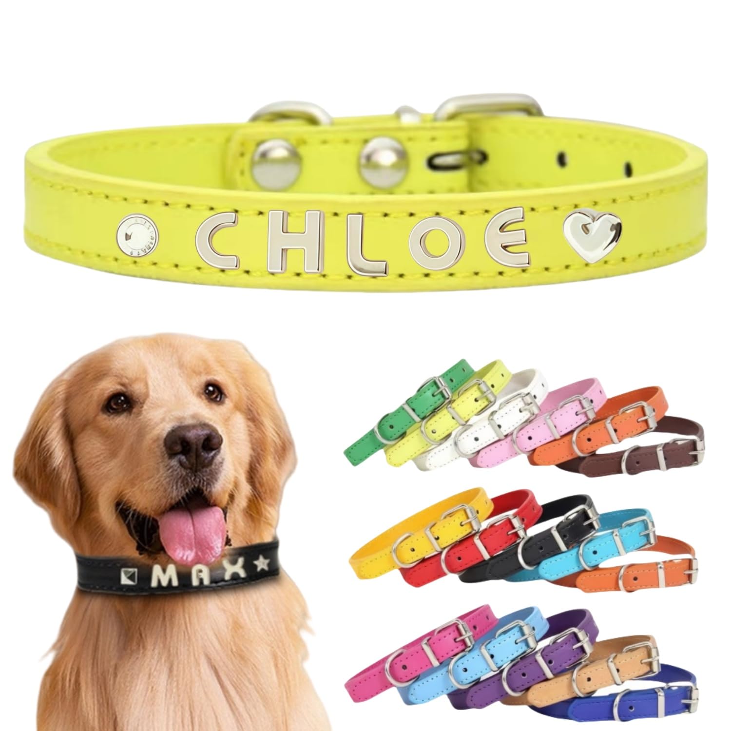 犬首輪 迷子札 名入れ刻印無料 犬用訓練首輪 小型・中型・大型犬対応 サイズ調節可能 革 レザー彫刻 超軽量 通気パッド おしゃれ かわいい ペット用品 ハーネス