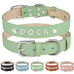 犬 首輪 名入れ イニシャル 犬首輪 革製 名前入れ おしゃれ かわいい カスタム 迷子札 小型犬 中型犬 大型犬 いぬ 柔らかい 迷子防止