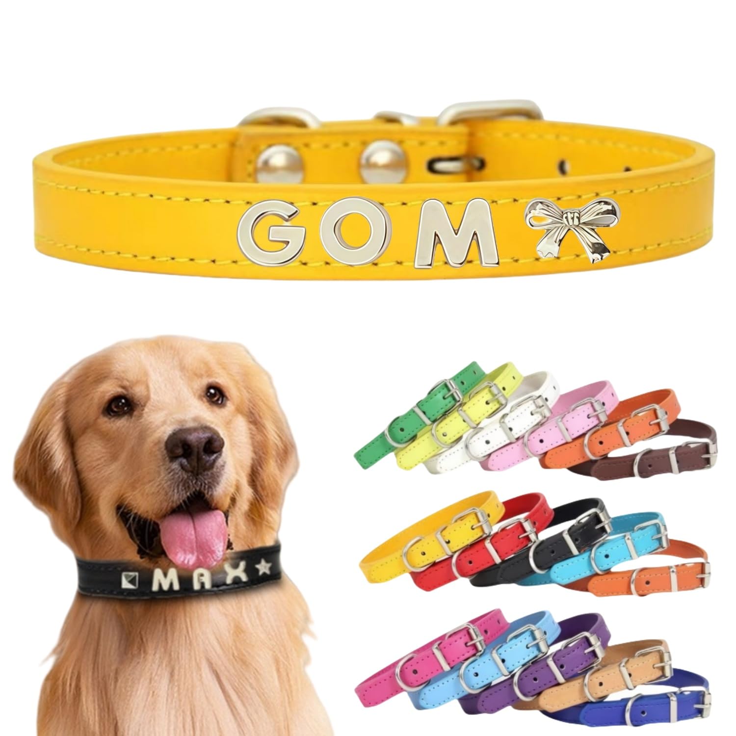 犬首輪 迷子札 名入れ刻印無料 犬用訓練首輪 小型・中型・大型犬対応 サイズ調節可能 革 レザー彫刻 超軽量 通気パッド おしゃれ かわいい ペット用品 ハーネス