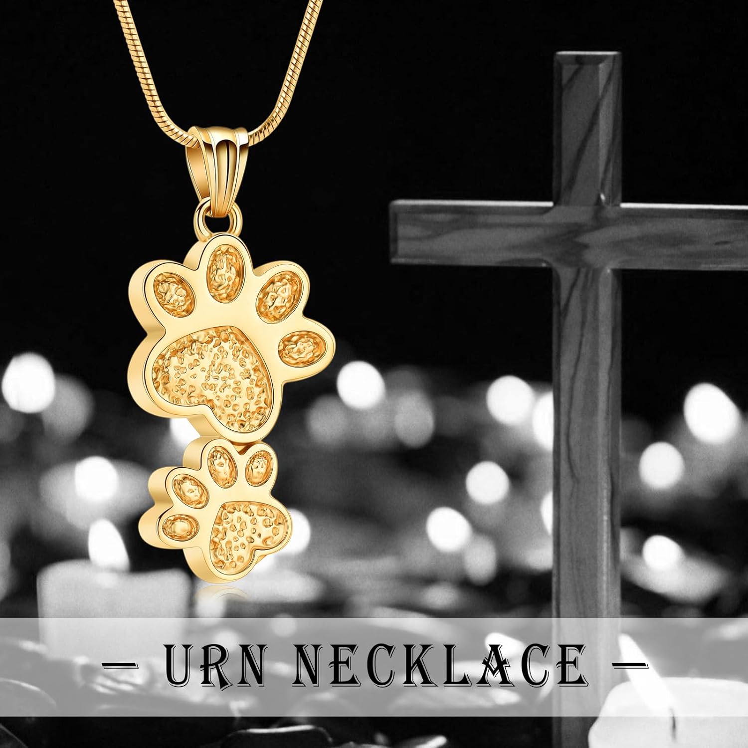 遺灰のための骨壷のネックレス 犬のペットの灰のネックレス 肉球の記念の灰 記念品 火葬の宝石類 女性犬および猫愛好家のためのギフト