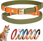 犬首輪 名入れ 電話番号刻印可能 迷子札 付き ナイロン製+本革 犬の首輪 通気性 軽量 柔らかい 調節可能 小型、中型、大型犬 彫刻無料 IDタグ おしゃれ
