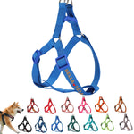 ハーネス 名入れ 迷子防止 無料刺繍サービス 犬 猫 胴輪 名前 電話番号 調節可能 喉に優しい ソフト超軽量 通気性良好 ナイロン製 抜けない 訓練 犬用ハーネス 柴犬 トイプードル 小型犬 中型犬 大型犬 13色