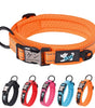 ペット用首輪 犬 猫 名前入れ刻印可能 犬の 小型、中型、大型犬ペット用品 3M反射材料 首負担軽減 通気 軽量 ソフト 調節可能 (橙色, XXS首輪サイズ(26-35CM))