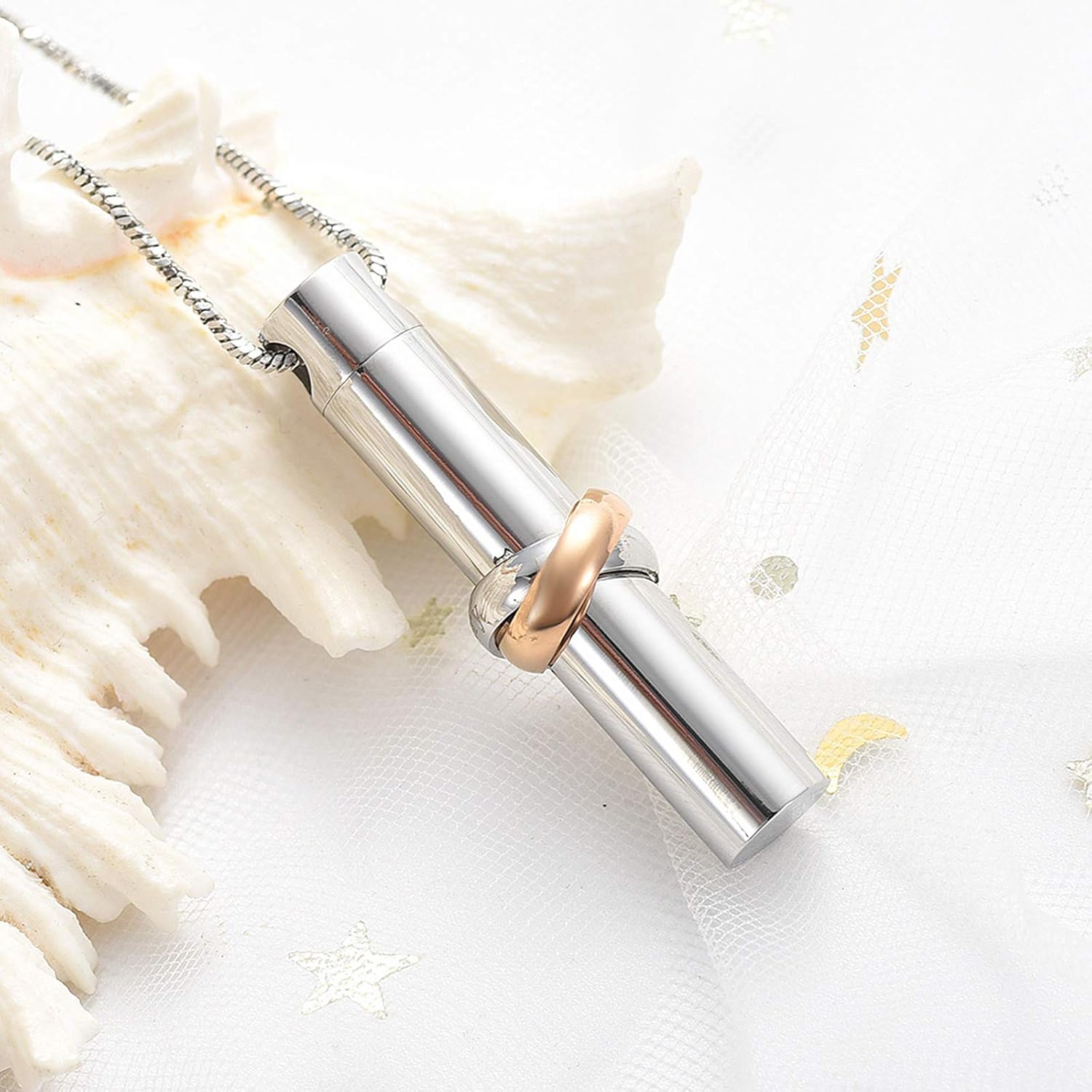 ペット 遺骨 カプセル ペンダント メモリアル キーホルダー ロケット 骨入れ 携帯型 ガラス瓶 遺骨入れネックレス ネックレス アクセサリー 犬 猫 手元供養