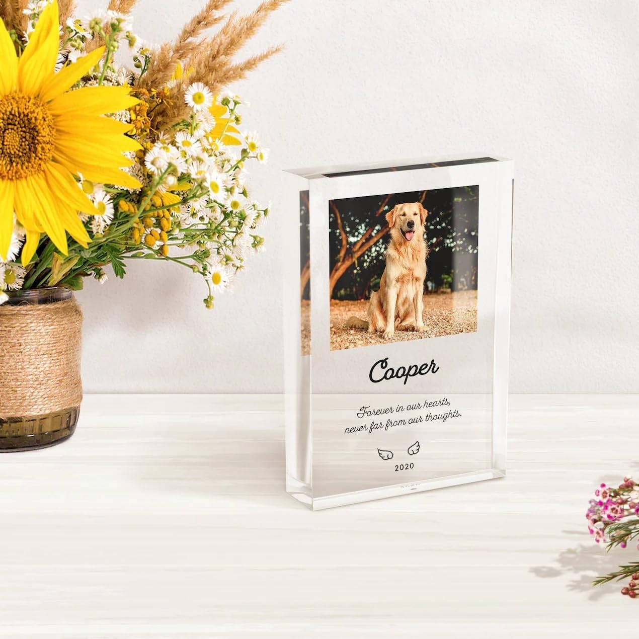 [オーダーメイド ] ペット フォトフレーム 名入れ 写真印刷 誕生石付き メモリアルグッズ 愛犬 愛猫 遺影 ギフト 写真 お悔み 贈り物 ペットグッズ 仏具 位牌 ペット供養 記念 ペットロス 写真立て