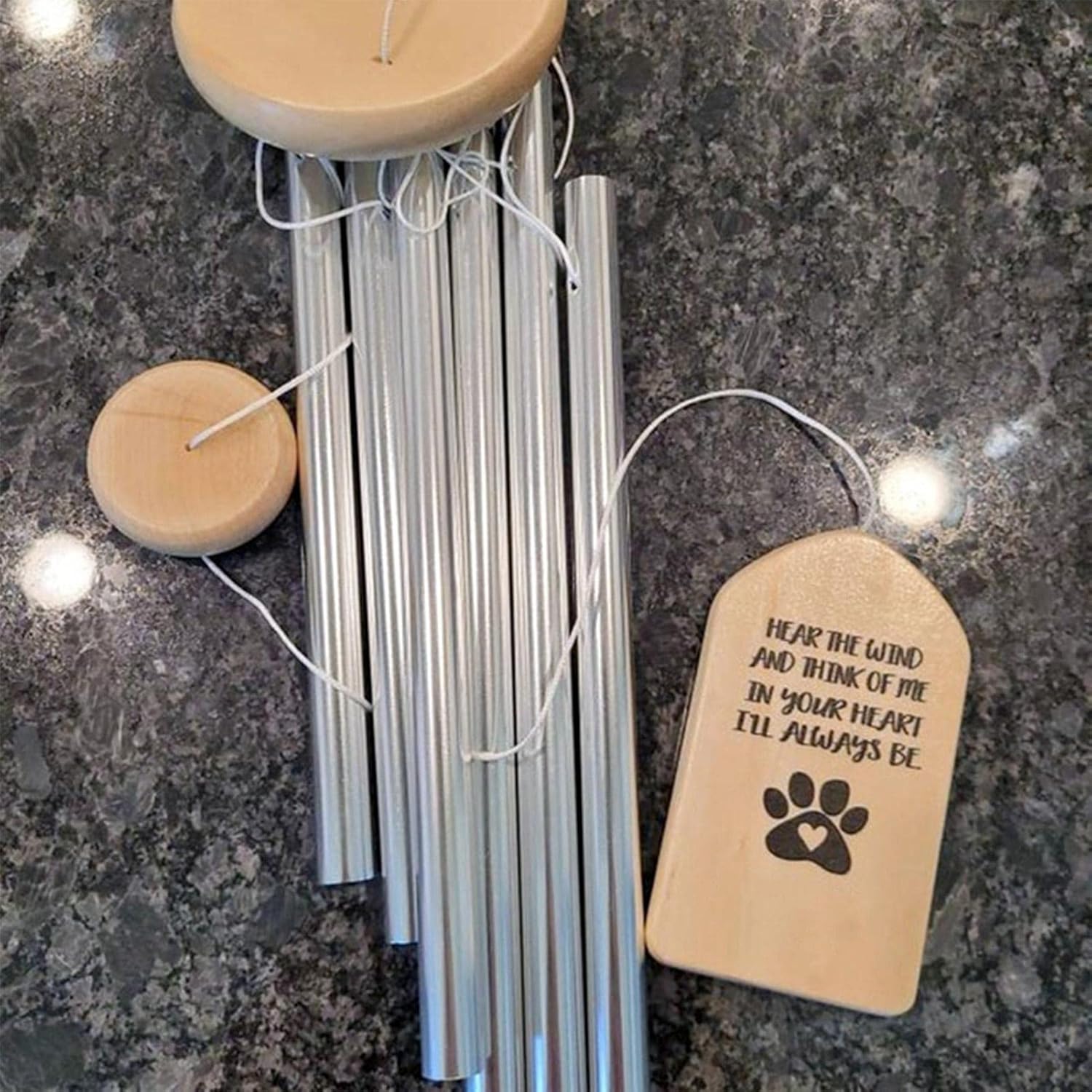 メタルポープリントウィンドチャイム - 豊かな音の猫犬記念ギフト | 屋内屋外装飾用メタルガーデンペンダント Qwrt