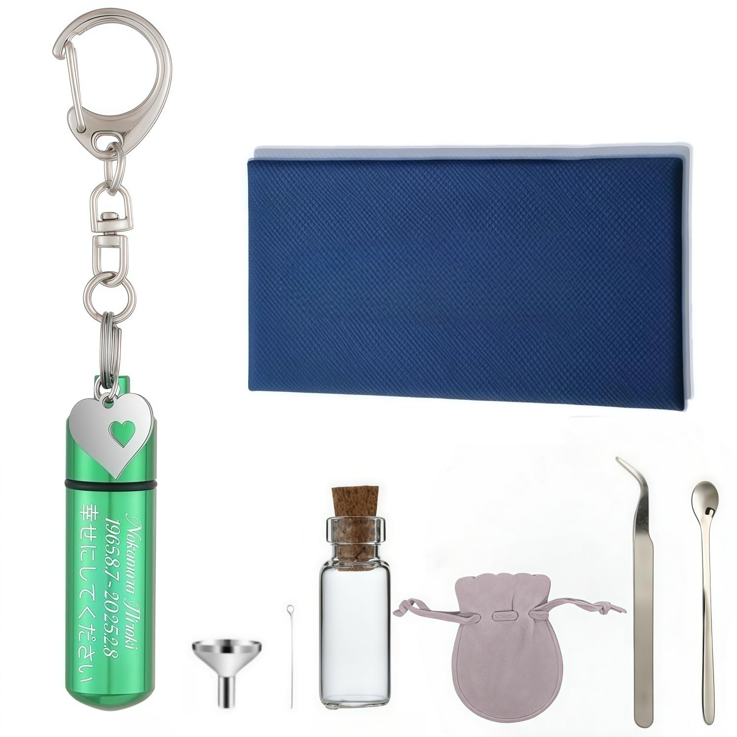 [snuggle snout] 遺骨キーホルダー 名入れ刻印可能 ２重防水 遺灰キーホルダー ペット供養用 メモリアルアクセサリー 手元供養 大切な人用 分骨アクセサリー 軽量 全6色 3行刻印 絵柄144種 チャーム16種類