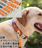 犬首輪 名入れ 電話番号刻印可能 迷子札 付き ナイロン製+本革 犬の首輪 通気性 軽量 柔らかい 調節可能 小型、中型、大型犬 彫刻無料 IDタグ おしゃれ