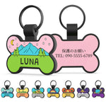 迷子札 軽量 犬 名札 猫 ネームプレート シリコン 名前入り両面彫刻 消音 防水 防錆 名前 犬タグ 骨型ペットIDタグ 小型犬 中型犬 大型犬 安心 おしゃれ 首輪 アクセサリー 8つデザイン