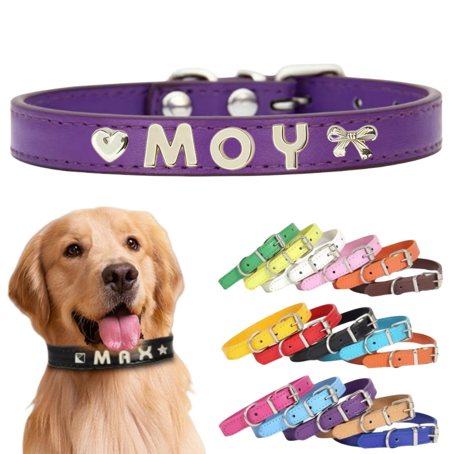 犬首輪 迷子札 名入れ刻印無料 犬用訓練首輪 小型・中型・大型犬対応 サイズ調節可能 革 レザー彫刻 超軽量 通気パッド おしゃれ かわいい ペット用品 ハーネス