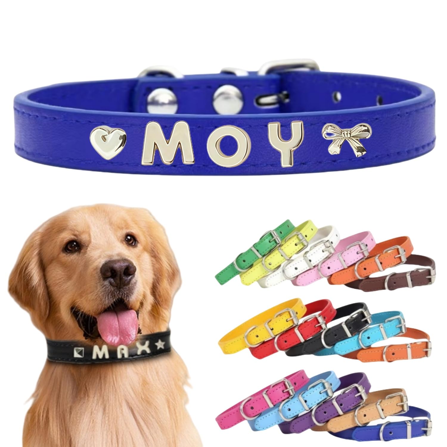 犬首輪 迷子札 名入れ刻印無料 犬用訓練首輪 小型・中型・大型犬対応 サイズ調節可能 革 レザー彫刻 超軽量 通気パッド おしゃれ かわいい ペット用品 ハーネス