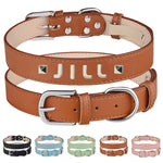 犬 首輪 名入れ イニシャル 犬首輪 革製 名前入れ おしゃれ かわいい カスタム 迷子札 小型犬 中型犬 大型犬 いぬ 柔らかい 迷子防止