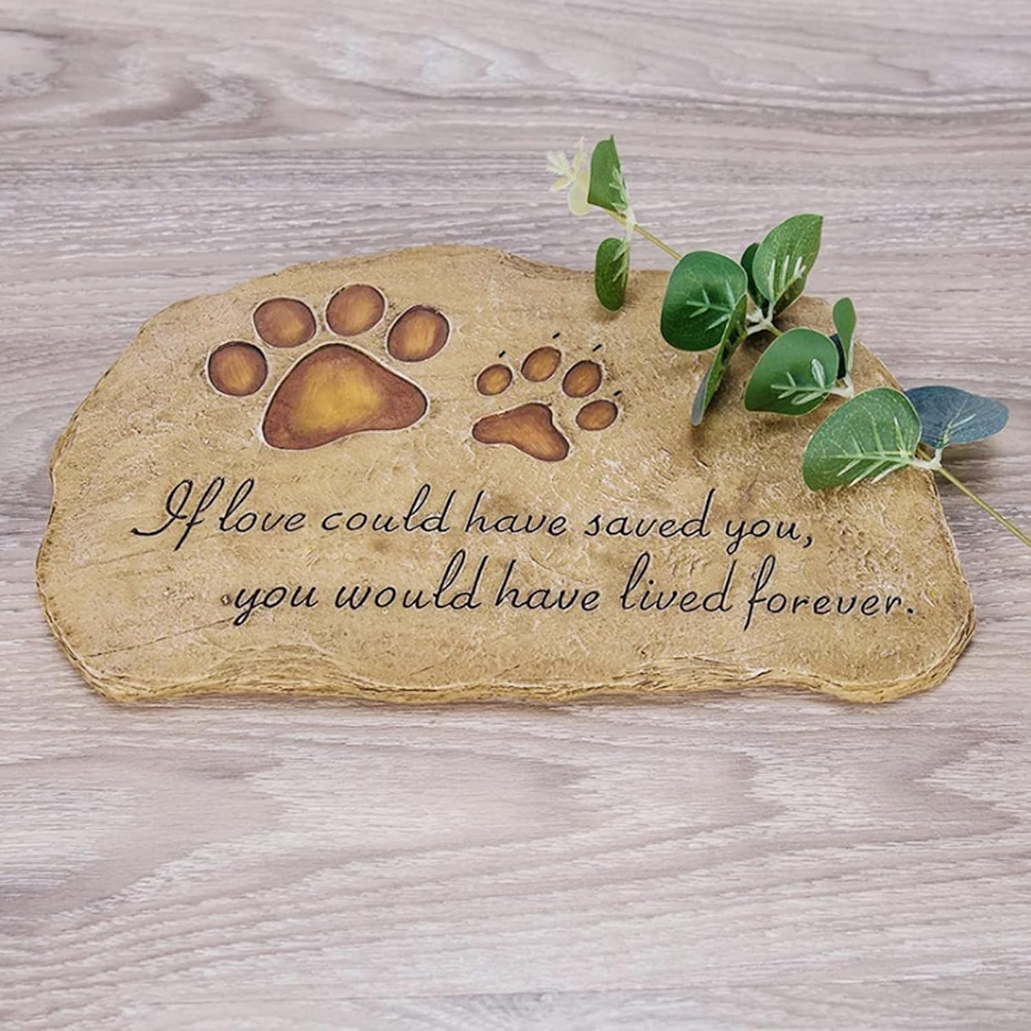 MrMrKura ペット墓石 ペットお墓 プレート 犬お墓 庭 屋外 足跡墓石 ペット記念碑 ペット樹脂 メモリアル ペット供養 犬用 猫用 オーダーメイド ペット記念石マーカー ペット位牌 樹脂製 墓 飾り