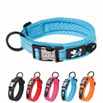 ペット用首輪 犬 猫 名前入れ刻印可能 犬の 小型、中型、大型犬ペット用品 3M反射材料 首負担軽減 通気 軽量 ソフト 調節可能 (橙色, XXS首輪サイズ(26-35CM))