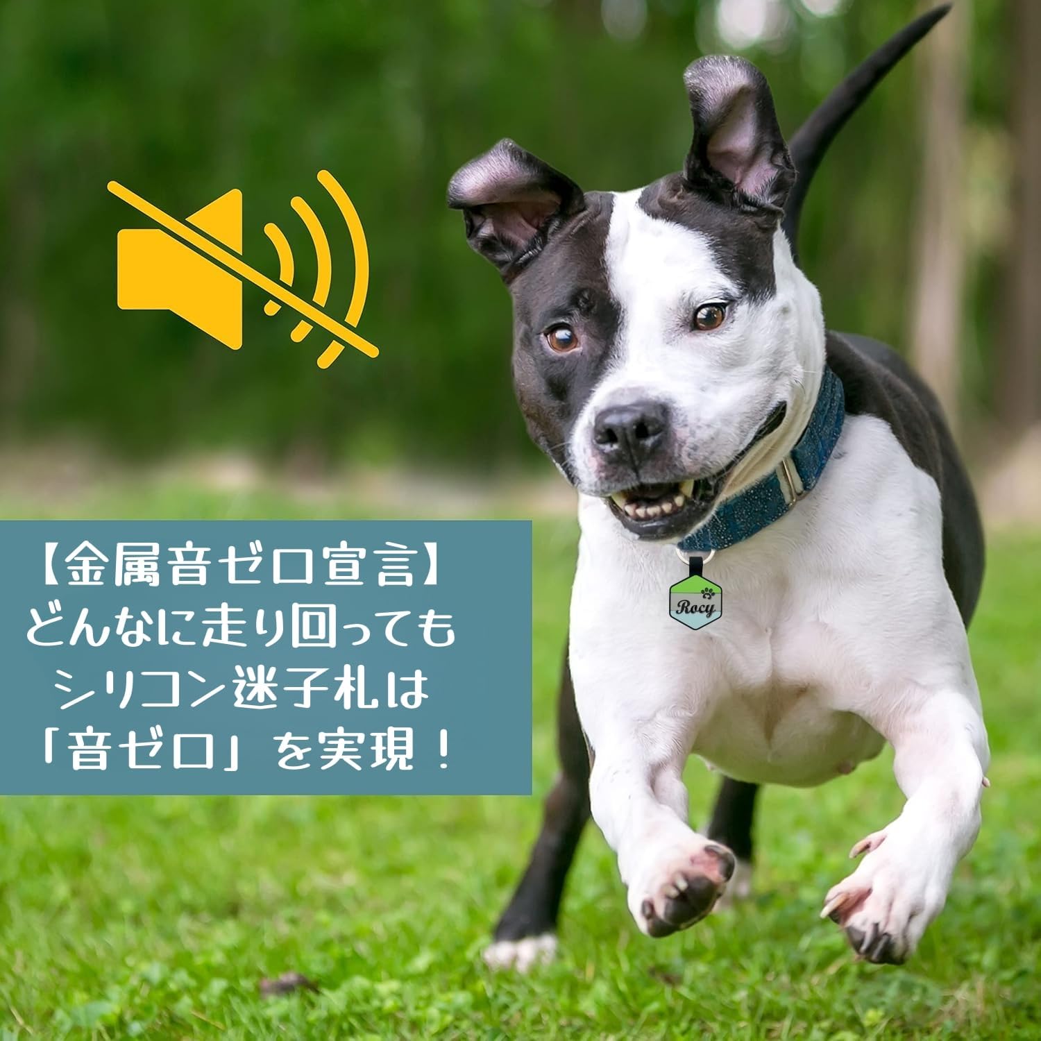 シリコン製 迷子札 ネームプレート 消音 防水 軽量 六角形 6色 名前 無料ダブル刻印 犬 猫用 名札 小型犬 中型犬 大型犬 ウサギ対応 カスタム名入れ 絵文字 首輪 アクセサリ