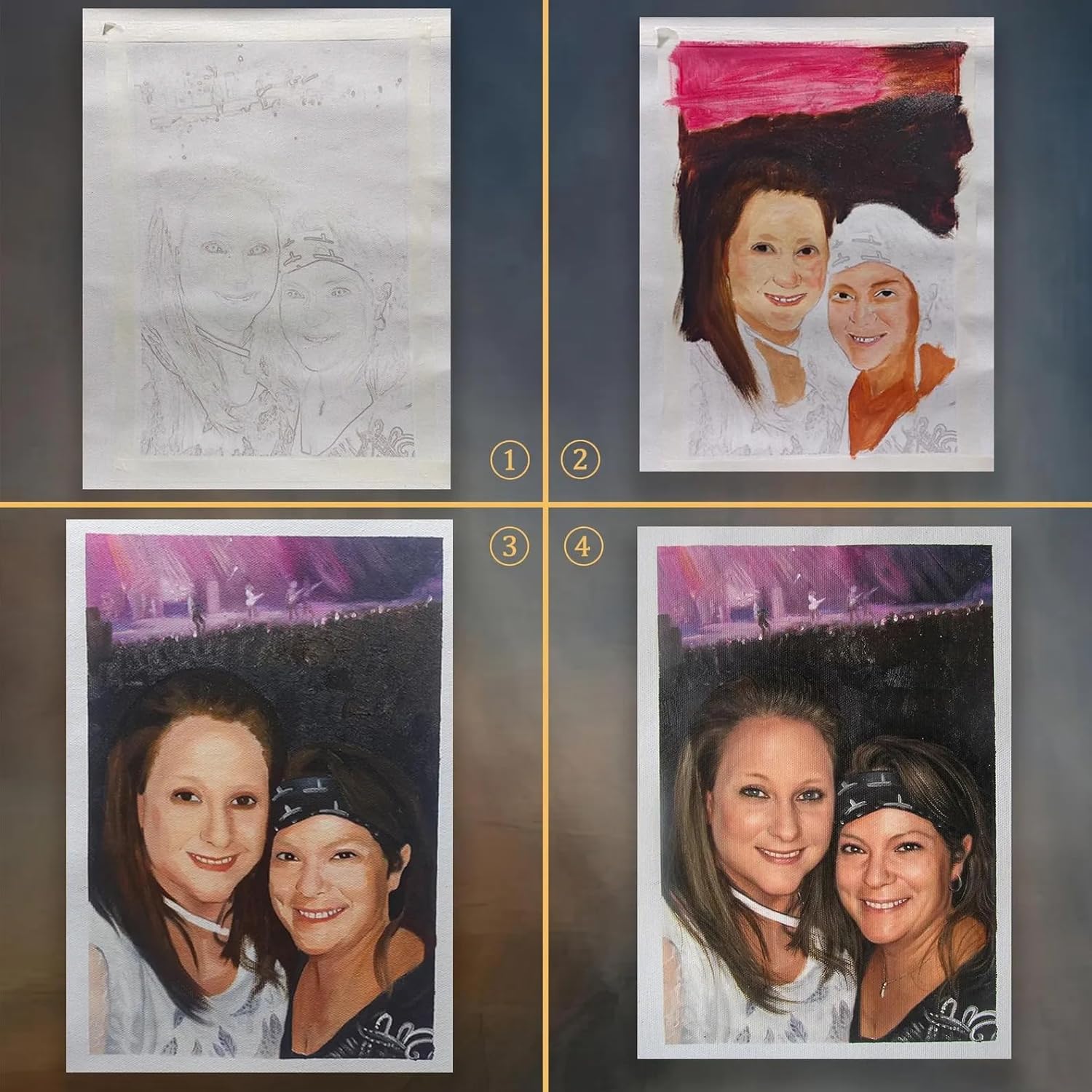 ペット肖像画 手描き油絵 10年経験プロ画家制作 犬 猫 ペット メモリアル アート 結婚祝い 誕生日プレゼント