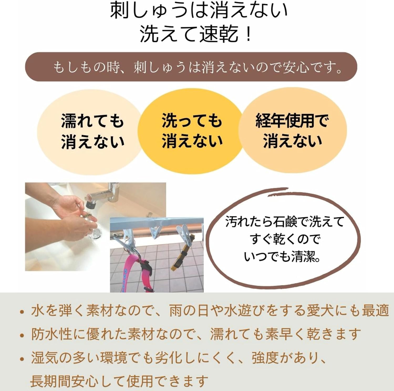 犬 首輪 迷子札 刺繍 名入れ 超軽量 犬首輪 犬用迷子札 刺繍迷子札 小型犬 中型犬 大型犬 刺繍ネームくびわ 猫 犬 名前 電話番号 文字対応 13色