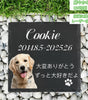 ペット用お墓石 ペットのお墓 名入れ 写真入り UV印刷＆レーザー刻印対応 天然石 スタンド付き 犬 猫 お墓 名前入り オーダーメイド 屋内屋外兼用