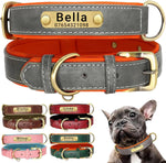 犬首輪 犬 首輪 迷子札 首輪 名入れ 刻印 犬用訓練首輪 小型、中型、大型犬用首輪 サイズ調節可能 ペット用品 ハーネス 犬の首輪 革 レザー 超軽量 通気パッド おしゃれ かわいい レザー彫刻