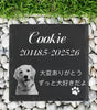 ペットのお墓石 ペットお墓 オーダーメイド 天然石 名入れ 彫刻 ペット墓碑 写真付き メモリアル 刻印 屋内屋外兼用 スタンド付き
